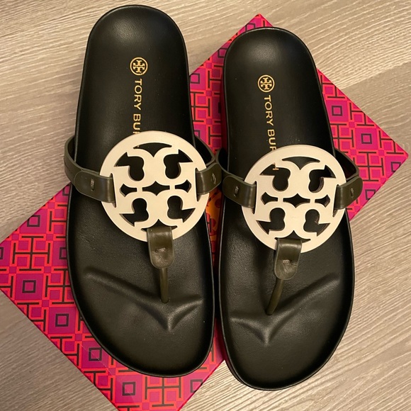 Tory Burch Shoes - Awesome Find NIB two tone Tory Burch Miller leather cloud sandal